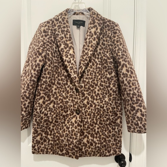 NWOT Ann Taylor Small Petite Leopard Print Coat - Picture 3 of 9
